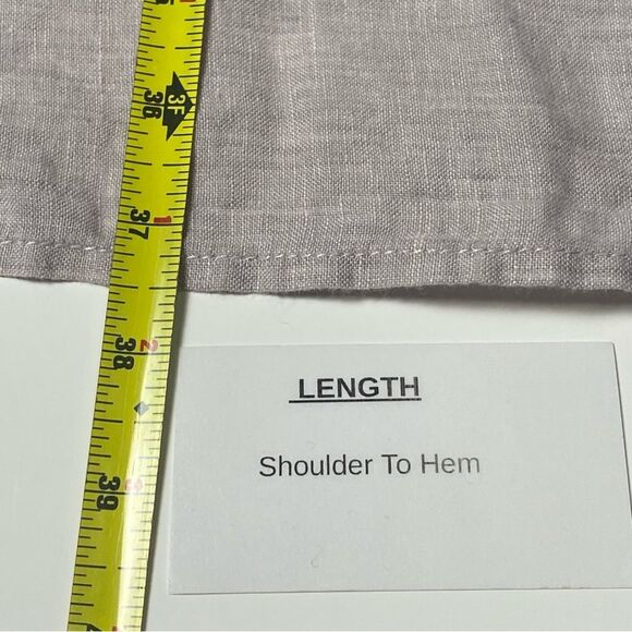 Sigrid Olsen 100% Linen Beige Sleeveless Beachy Shirt Dress Women's Size 1X - Picture 12 of 14